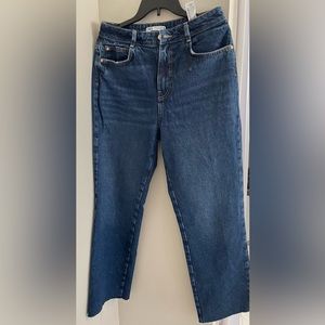 Zara denim 8 size pants new tall waist